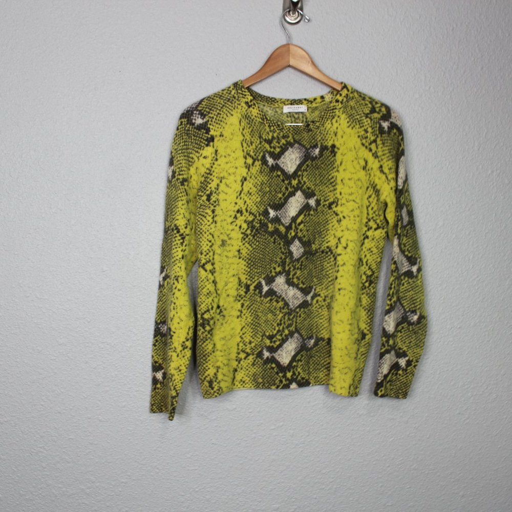 Equipment Neon Sloane Python Cashmere Sweater Sz M - image 2